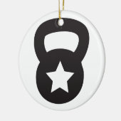 Kettlebell met een lege ster keramisch ornament (Links)