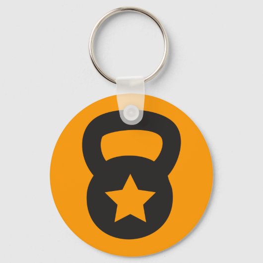 Kettlebell met een lege ster sleutelhanger (Voorkant)