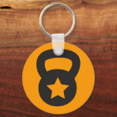 Kettlebell met een lege ster sleutelhanger (Voorkant)