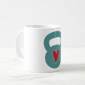 Kettlebell met hart koffiemok (Voorkant links)