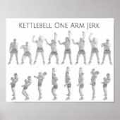 Kettlebell One Arm Jerk Poster (Voorkant)