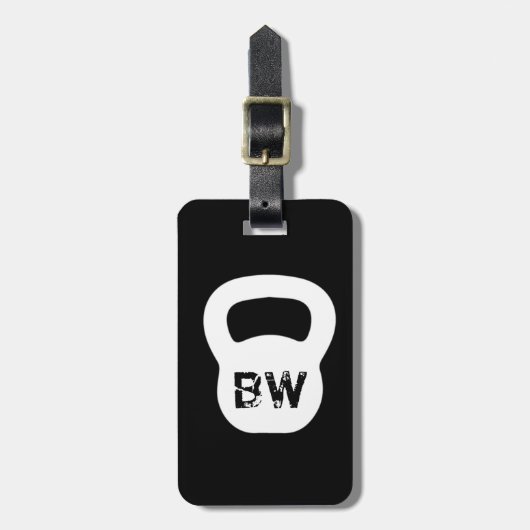 Kettlebell Personal Trainer Bagagelabel (Voorkant verticaal)