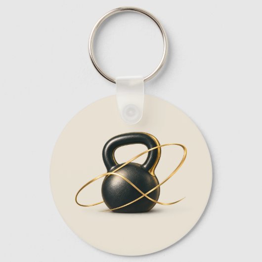 Kettlebell Persoonlijke Trainer Sleutelhanger (Voorkant)