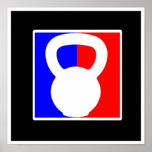 Kettlebell Pro-Logo - "Elite Fitness" - Afdruk Poster