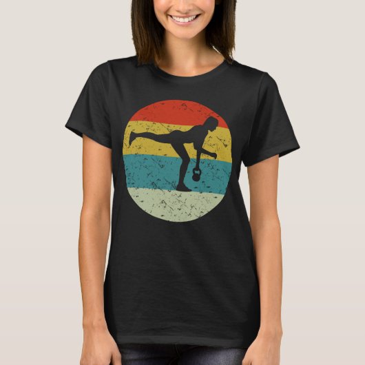 KETTLEBELl retro  silhouette 70s T-shirt (Voorkant)