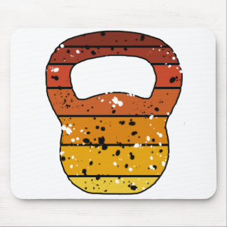 Kettlebell  Retro Verhard Sinaasappel Muismat