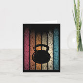 Kettlebell Retro Workout Powerlifting Bodybuilder Kaart (Voorkant)