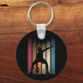 Kettlebell Retro Workout Powerlifting Bodybuilder Sleutelhanger (Voorkant)