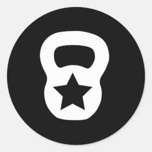 Kettlebell Star Ronde Sticker