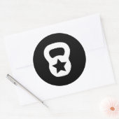 Kettlebell Star Ronde Sticker (Envelop)