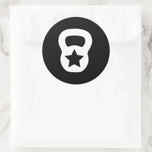 Kettlebell Star Ronde Sticker (Tas)