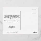 Kettlebell Stronger Year Stronger You Blue Black Folie Feestdagen Briefkaart (Achterkant)