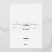 Kettlebell Stronger Year Stronger You Blue Black Folie Feestdagenkaart (Achterkant)