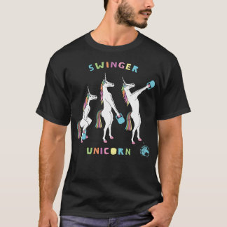 Kettlebell Swinger Unicorn corona job T-shirt