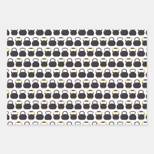 Kettlebell verjaardagsfeestje inpakpapier vel (Voorkant 2)