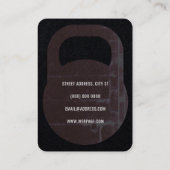 Kettlebell-vormkap Visitekaartje (Achterkant)