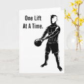 Kettlebell Weight Workout Fitness Motivatie Kaart (Gele Bloem)