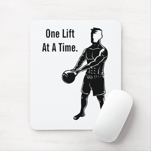 Kettlebell Weight Workout Fitness Motivatie Muismat (Met muis)