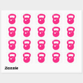 Kettlebell Workout Vierkante Sticker (Vel)