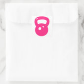 Kettlebell Workout Vierkante Sticker (Tas)