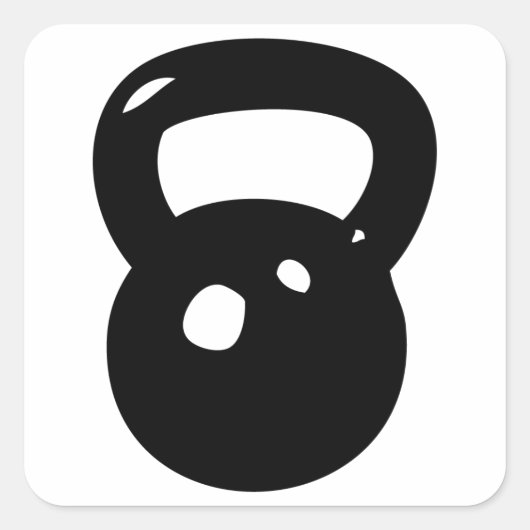 Kettlebell Workout Vierkante Sticker (Voorkant)