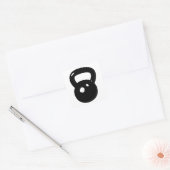 Kettlebell Workout Vierkante Sticker (Envelop)