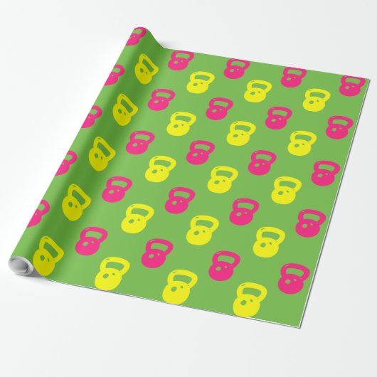 Kettlebell Wrapping Paper - Cadeaupapier (Uitgerold)