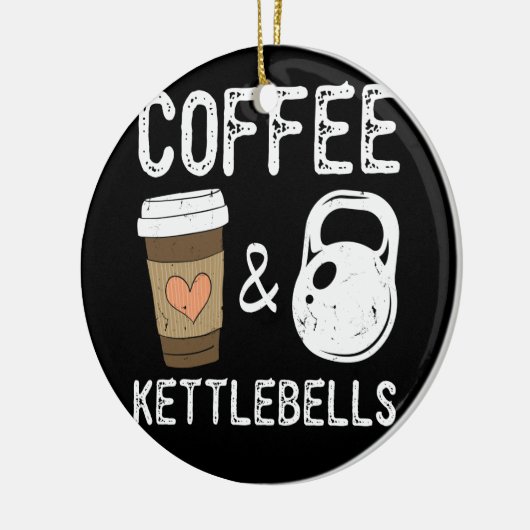 Kettlebells Coffee HIIT Fitness Workout Gym Keramisch Ornament (Links)