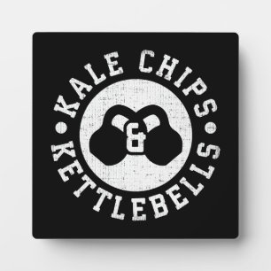 Kettlebells en boerenkoolchips - Funny Novelty Wor Fotoplaat