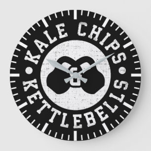 Kettlebells en boerenkoolchips - Funny Novelty Wor Grote Klok