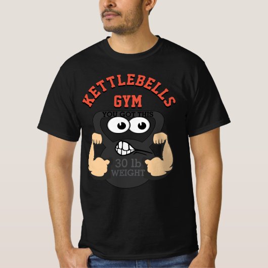 Kettlebells Gym Workout T-shirt (Voorkant)