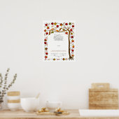 Ketubah met boom of Life in de Herfst,170926 Poster (Keuken)