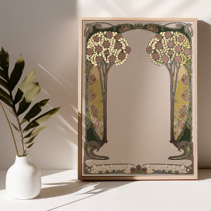 Ketubah Tree of Life Handschrift Art Nouveau Folie Afdrukken