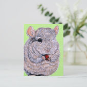 Keuffer Nibbling Chinchilla Painting Briefkaart (Staand voorkant)