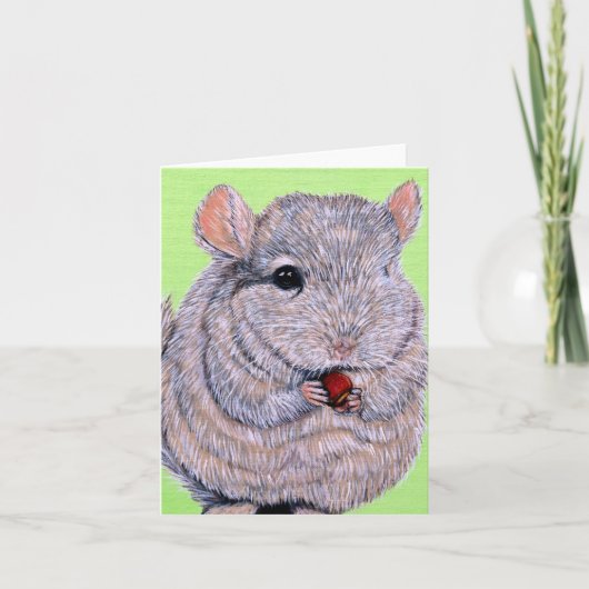Keuffer Nibbling Chinchilla Painting Kaart (Voorkant)