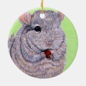 Keuffer Nibbling Chinchilla Painting Keramisch Ornament (Achterkant)
