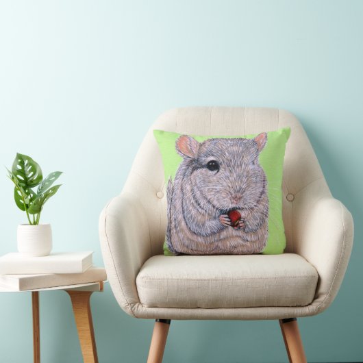 Keuffer Nibbling Chinchilla Painting Kussen (Stoel)