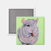 Keuffer Nibbling Chinchilla Painting Magneet (Voorkant / Achterkant)