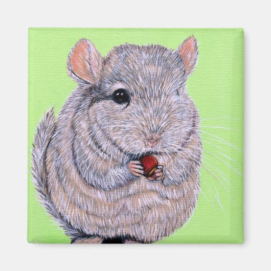 Keuffer Nibbling Chinchilla Painting Magneet (Voorkant)