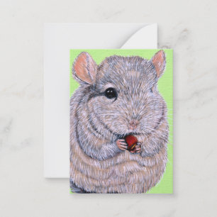 Keuffer Nibbling Chinchilla Painting Notitiekaartje