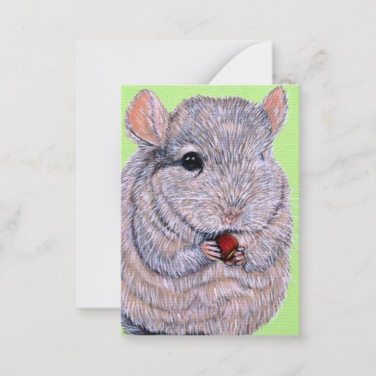 Keuffer Nibbling Chinchilla Painting Notitiekaartje (Voorkant)
