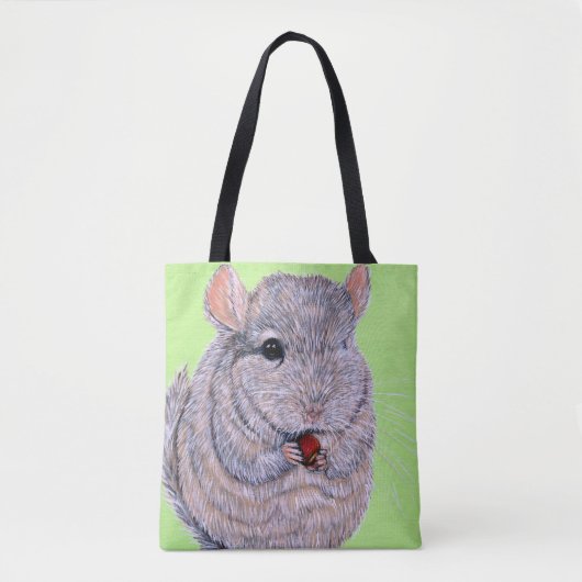 Keuffer Nibbling Chinchilla Painting Tote Bag (Voorkant)