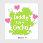 Keuk als een Cactus, Cacti, Succulent, Harten Sticker (Vel)