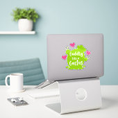 Keuk als een Cactus, Cacti, Succulent, Harten Sticker (Laptop op bureau)