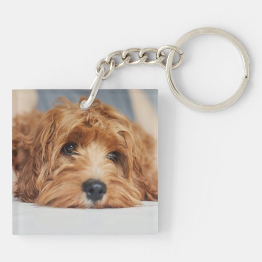 Keuk Dog Acrylische Sleutelhanger (Achterkant)