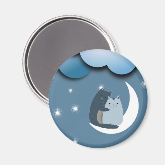 Keuk op de maan magneet (Voorkant / Achterkant)