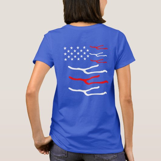 Keuka Lake 4th of Juli T-Shirt Womens (Achterkant)