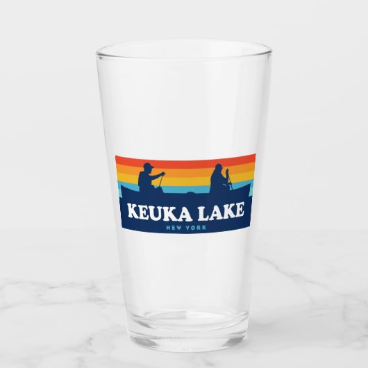 Keuka Lake New York Canoe Glas (Voorkant)