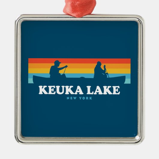 Keuka Lake New York Canoe Metalen Ornament (Voorkant)