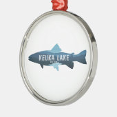 Keuka Lake New York Fish Metalen Ornament (Links)